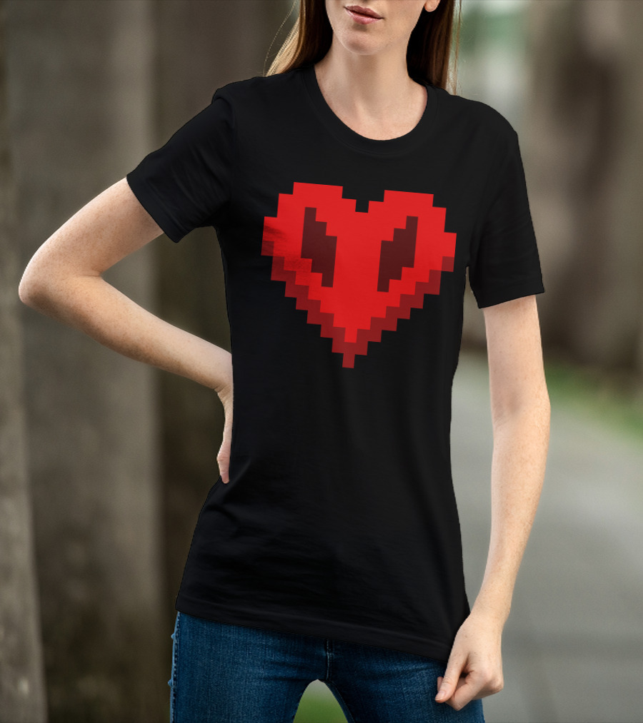 Philza Name Pixelated Heart T-Shirt