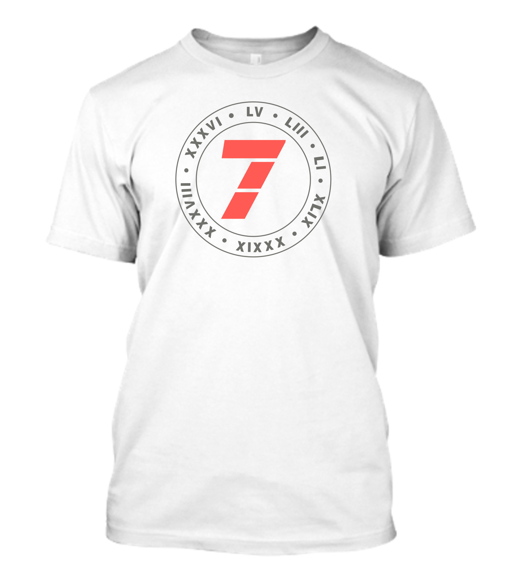 Tom Dady 7 Roman Numerals XXXVI LV LIII LI XIX XXI XLVII XLIX T-Shirt