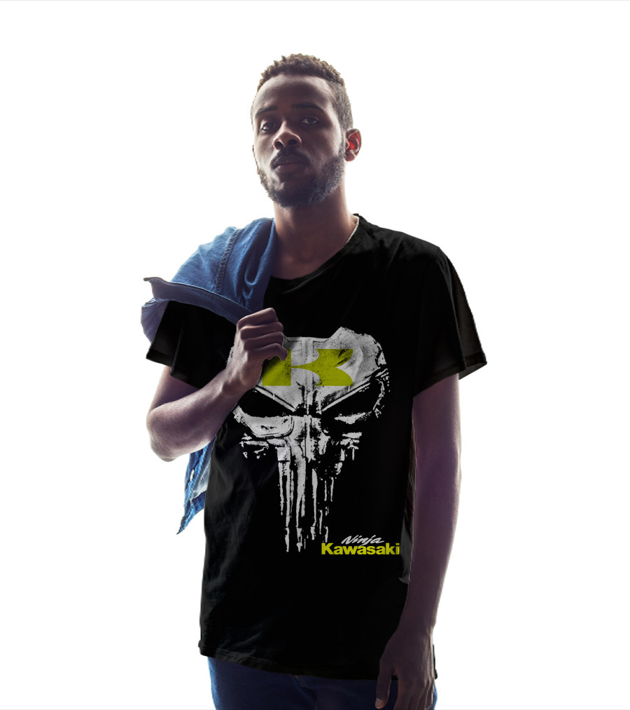Kawasaki Ninja Skull Punisher Style T-Shirt