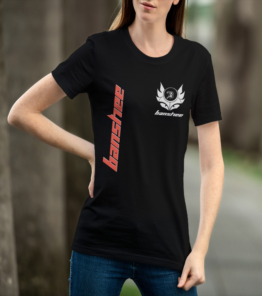 Banshee B2 Emblem Vertical Red T-Shirt