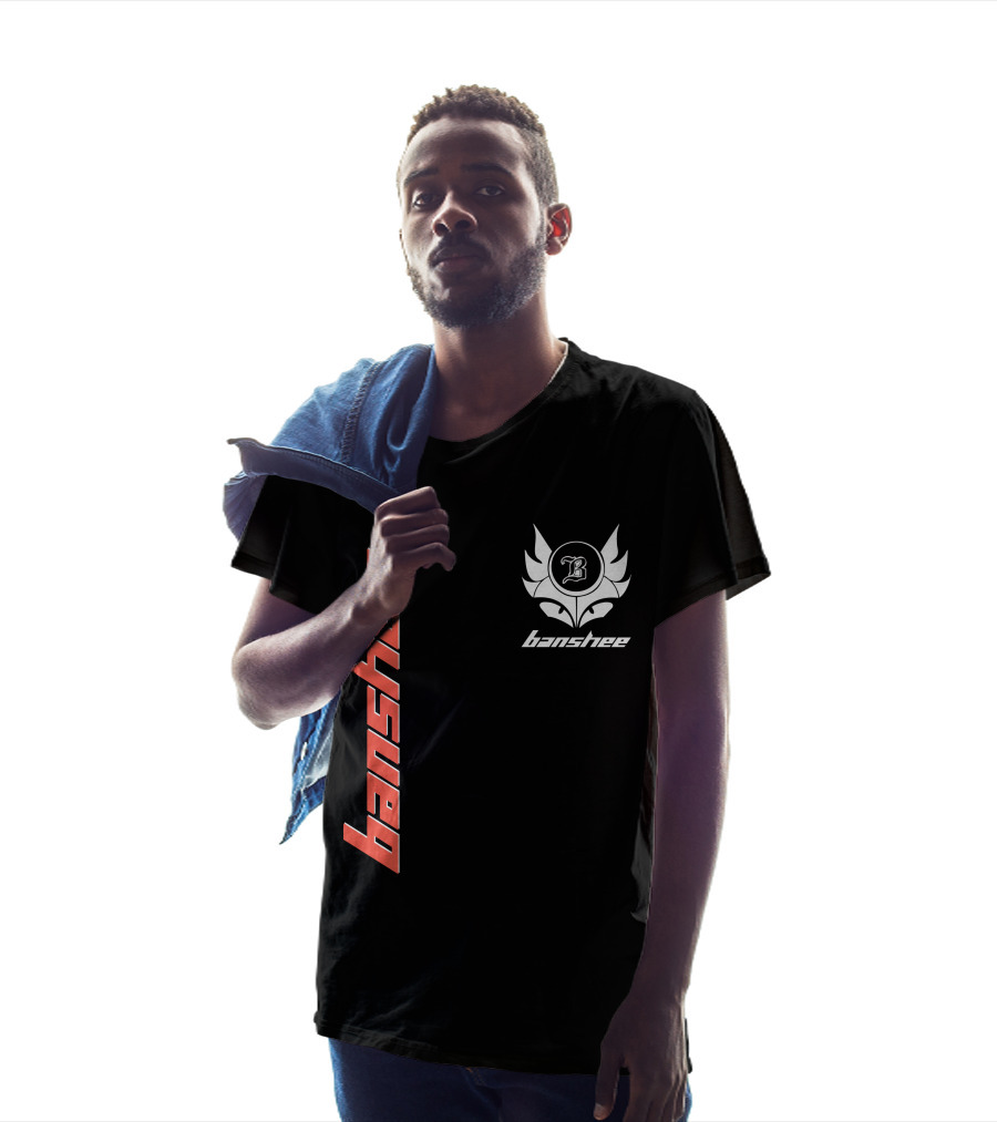 Banshee B2 Emblem Vertical Red T-Shirt