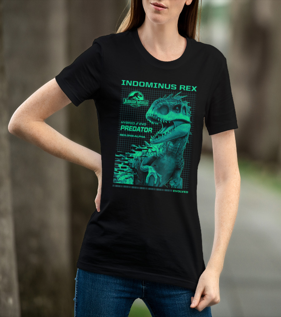 Jurassic World Indominus Rex Hybrid Evo Predator Rex.345-Alpha Evolved T-Shirt