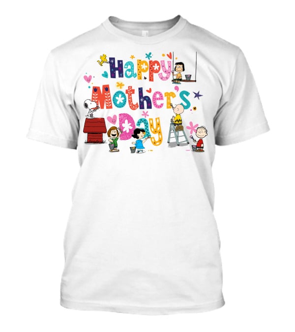 Happy Mother's Day Snoopy Peanuts Characters Painting T-Shirt
