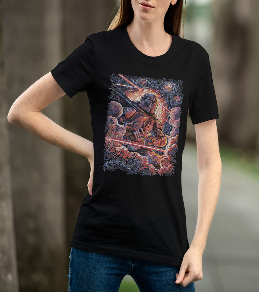 Only Today Galaxy Warrior In Starry Cosmic Battle Scene T-Shirt