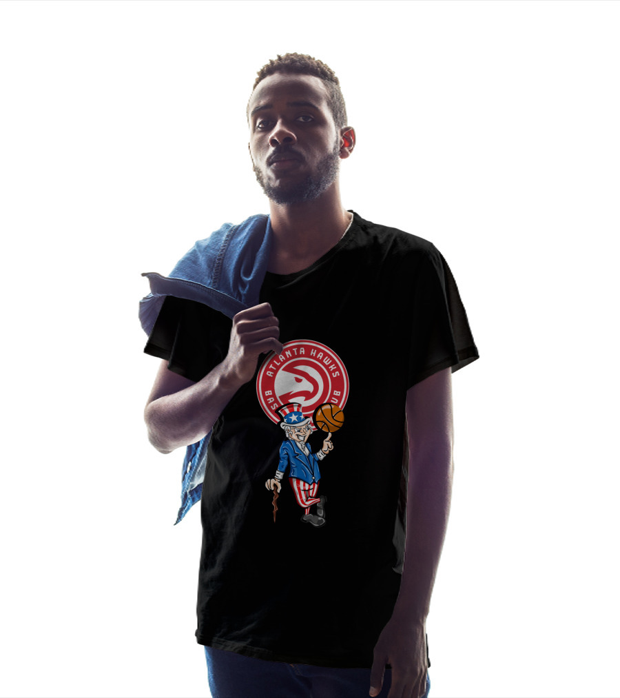 Atlanta Hawks Uncle Sam Basketball 4Th Of July Celebration T-Shirt
