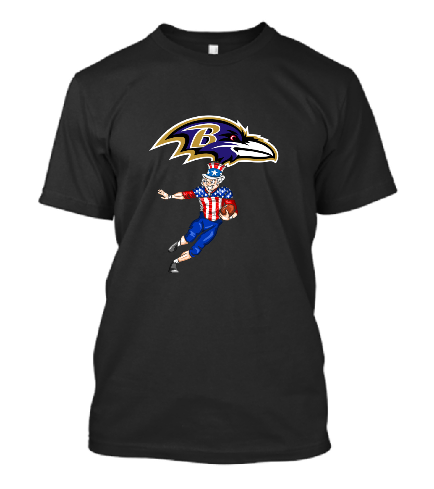Baltimore Ravens Uncle Sam 4Th Of July Football Celebration T-Shirt