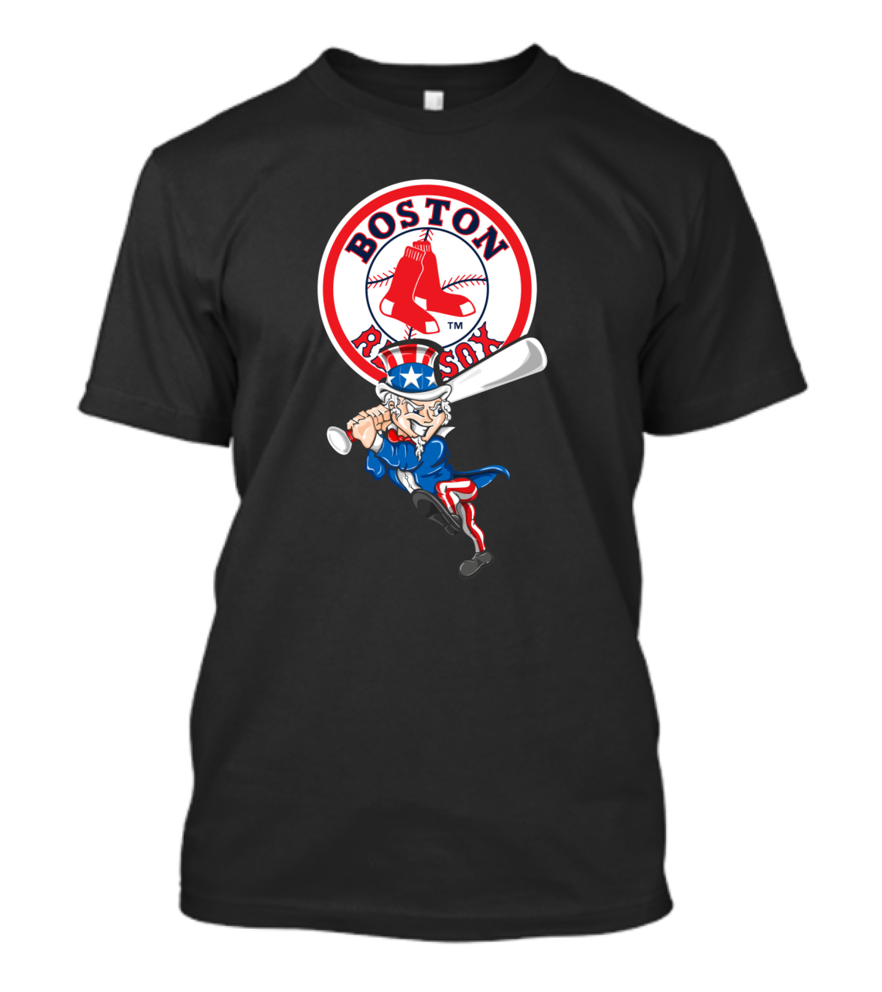 Boston Red Sox Uncle Sam 4Th Of July Baseball Patriotic Celebratory T-Shirt