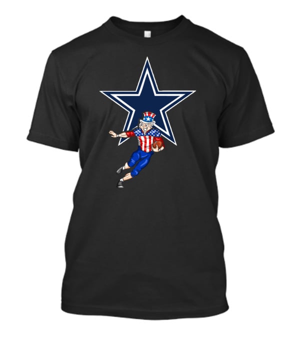Dallas Cowboys Uncle Sam 4Th Of July Star Patriots Football T-Shirt
