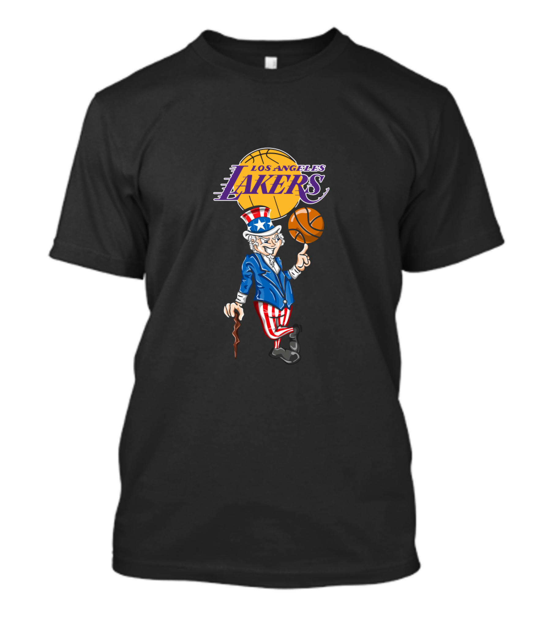 Los Angeles Lakers Uncle Sam Basketball 4Th July Celebration T-Shirt