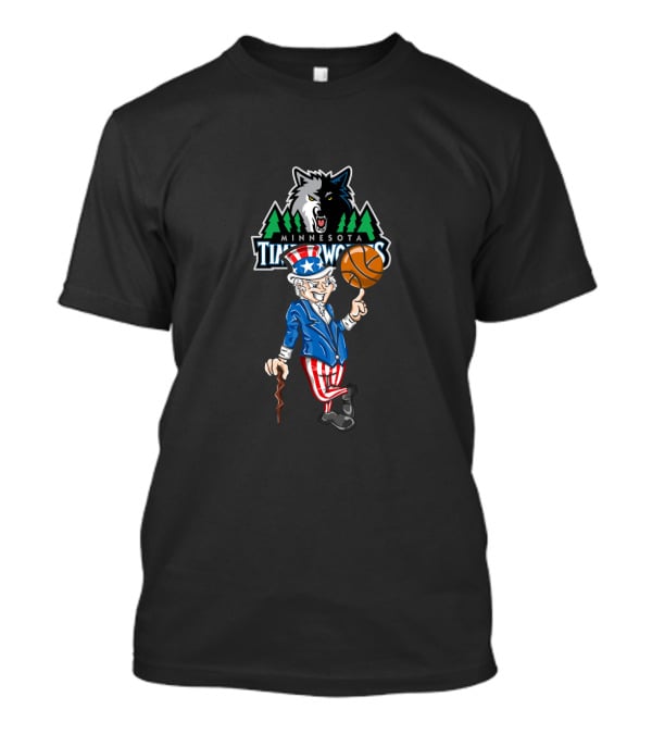 Minnesota Timberwolves Uncle Sam Basketball Logo 4Th July T-Shirt
