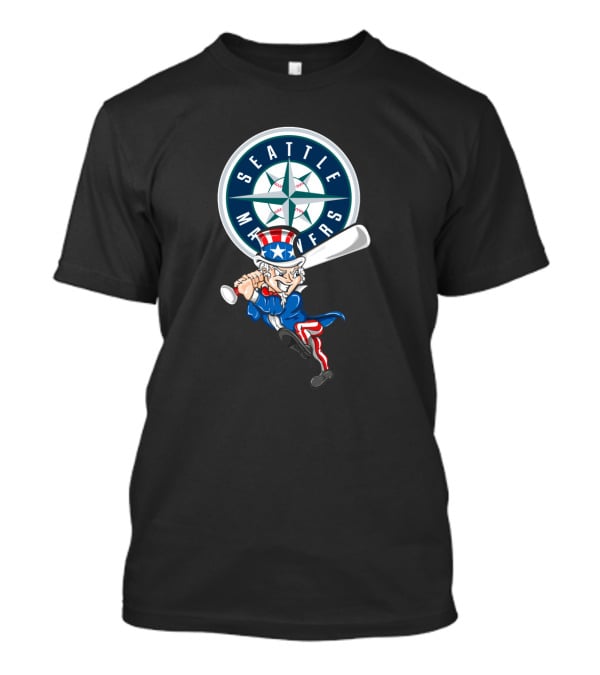 Seattle Mariners Uncle Sam Fourth Of July Baseball T-Shirt
