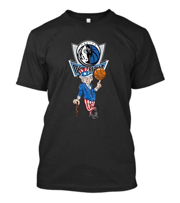 Dallas Mavericks Uncle Sam Basketball 4Th July Patriotic Celebration T-Shirt