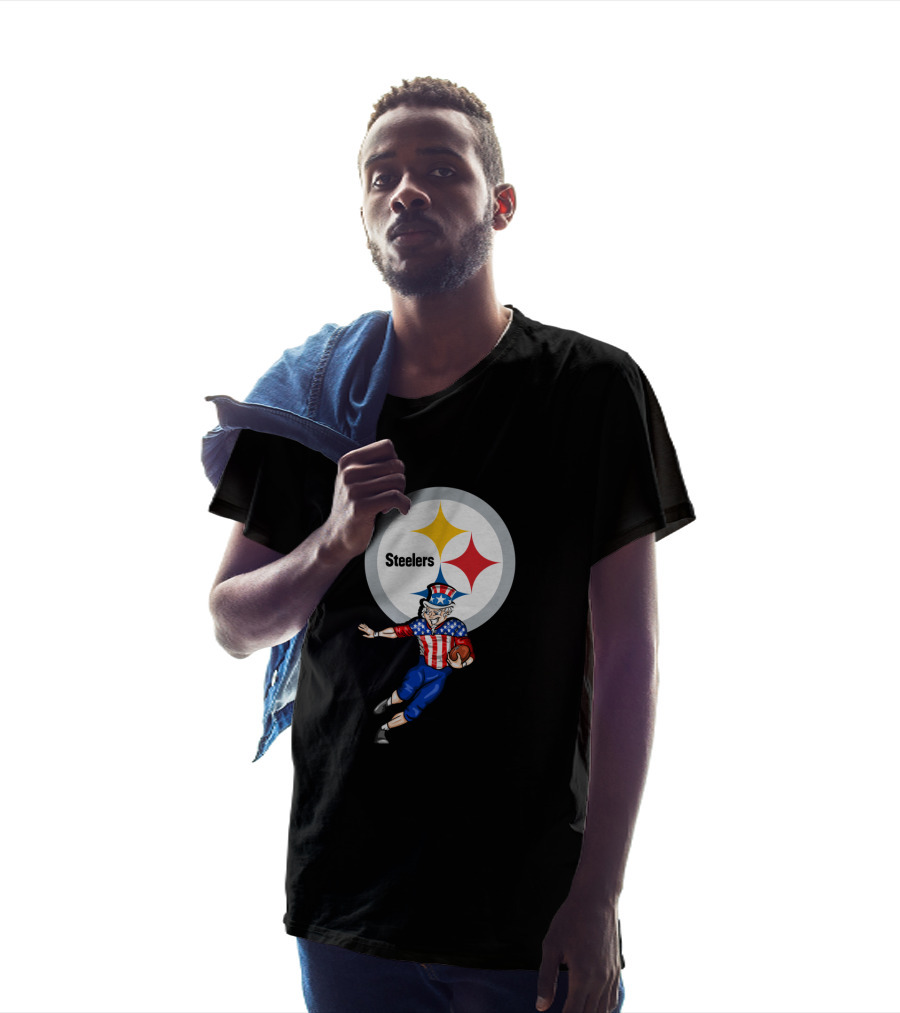 Pittsburgh Steelers Uncle Sam 4Th July Football Stars And Stripes T-Shirt