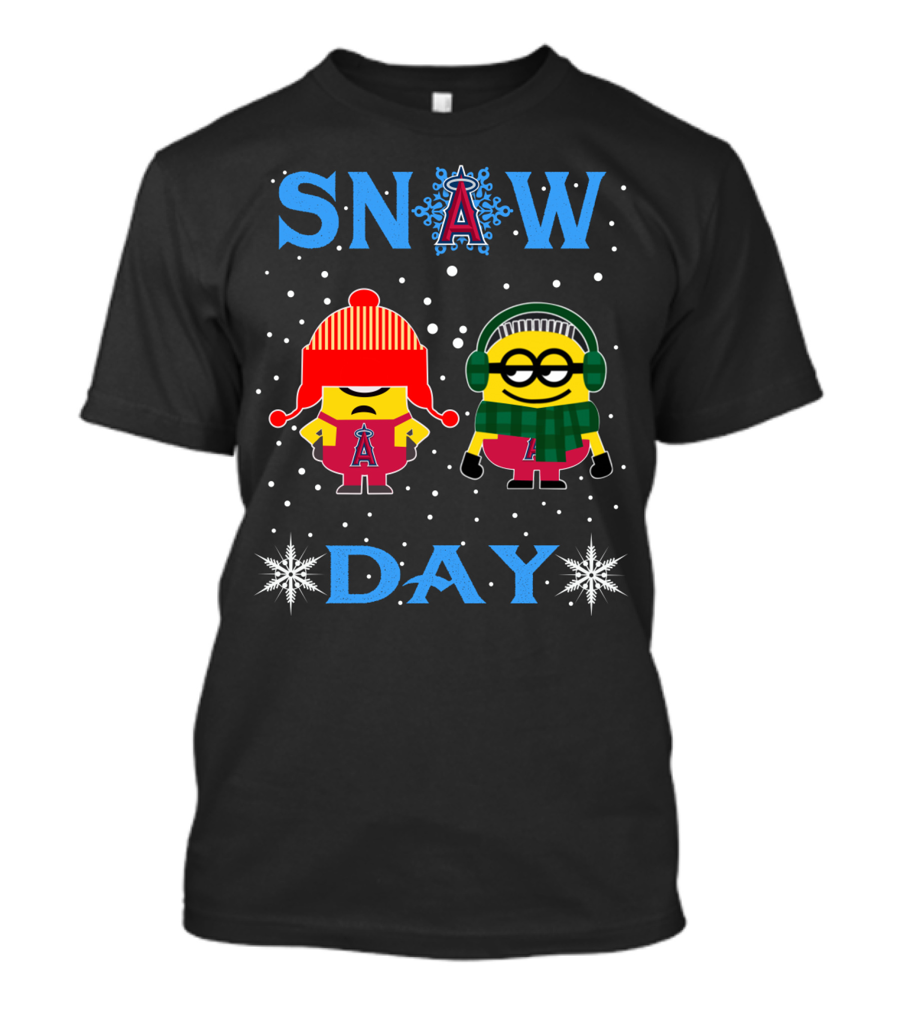 Snow Day Los Angeles Angels Minion Winter Fun T-Shirt