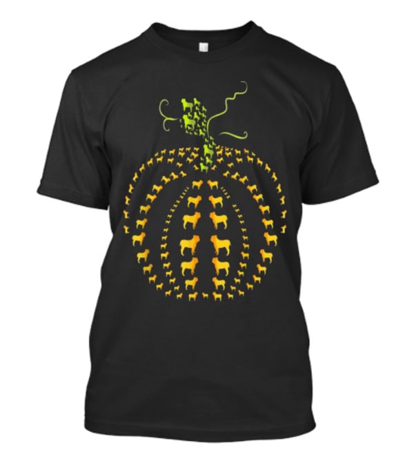 Bulldog Silhouette Pumpkin T-Shirt
