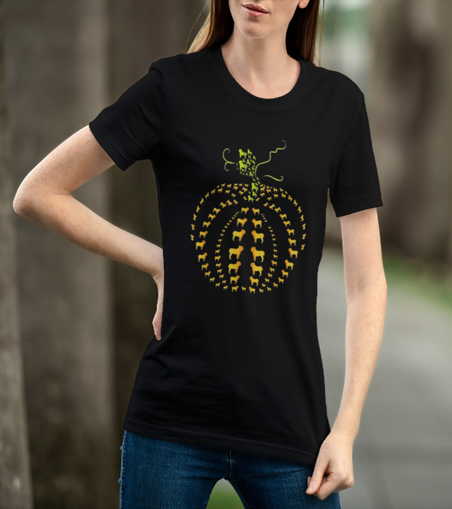Bulldog Silhouette Pumpkin T-Shirt
