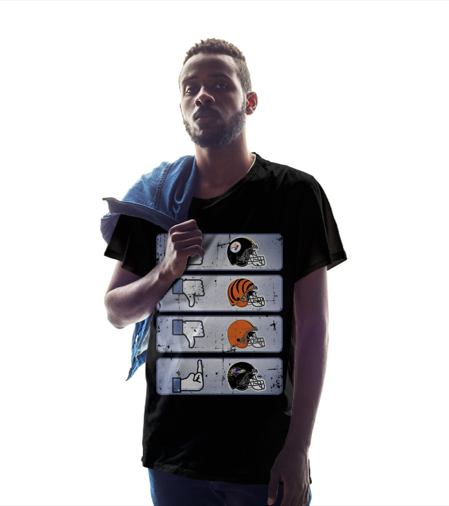 Icon Like Dislike Bengals Browns Steelers Ravens T-Shirt