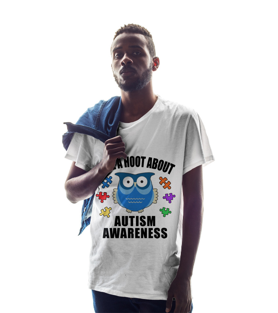 Give A Hoot About Autism Awareness With Owl And Colorful Puzzle Pieces T-Shirt
