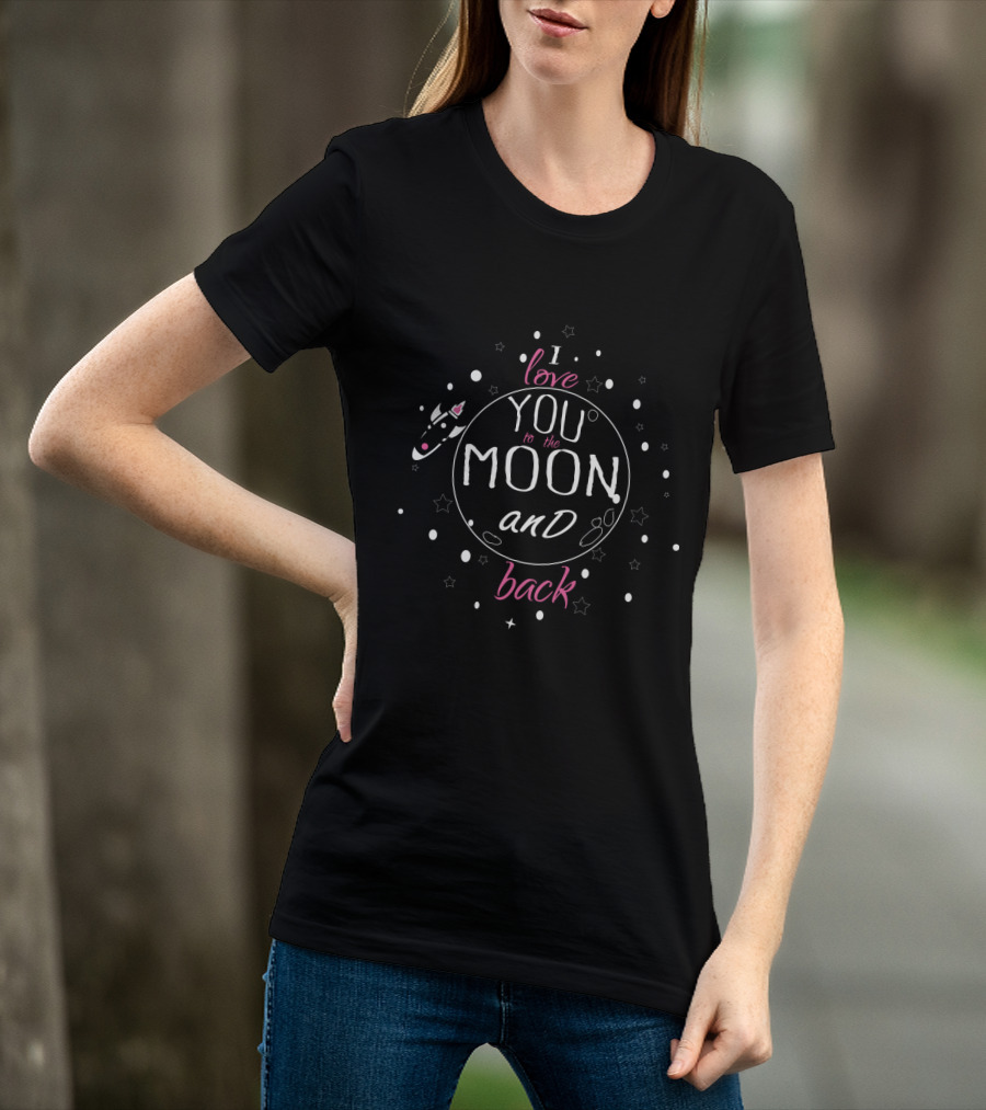 Diabetes I Love You To The Moon And Back Spaceship And Stars T-Shirt