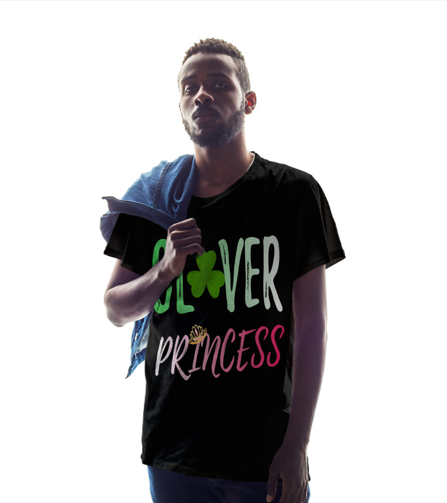 Clover Princess With Shamrock Tiara For Irish T-Shirt