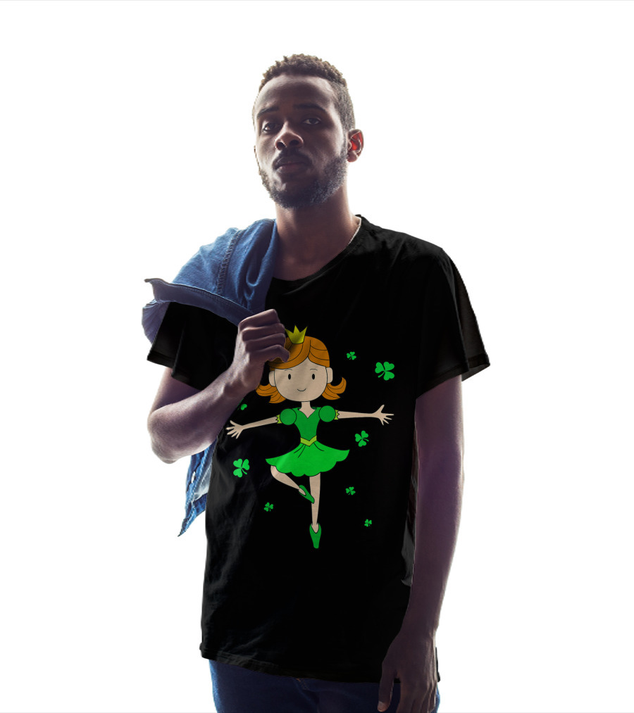 Dancing Princess St. Patricks Ballerina Shamrock Costume T-Shirt