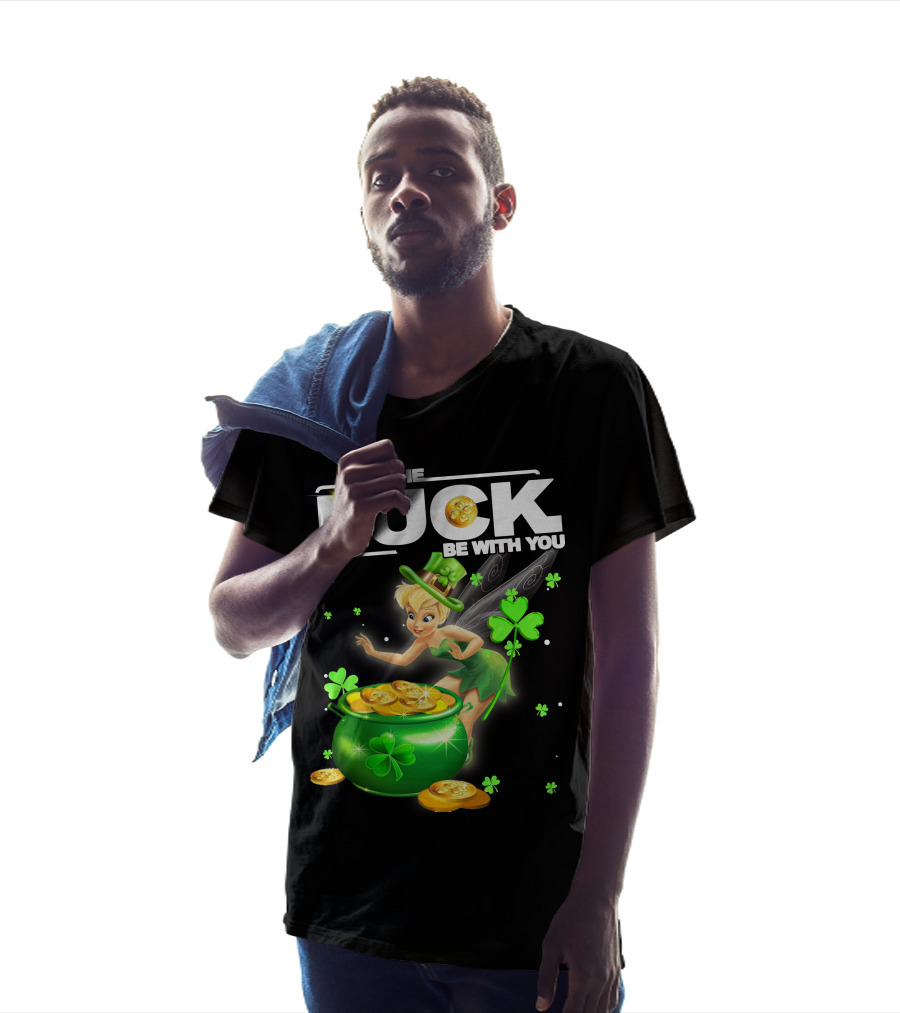 May The Luck Be With You Tinkerbell Coins Green T-Shirt