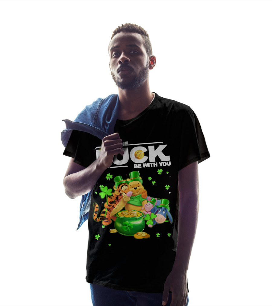 May The Luck Be With You Winnie The Pooh And Friends St. Patrick's Day T-Shirt