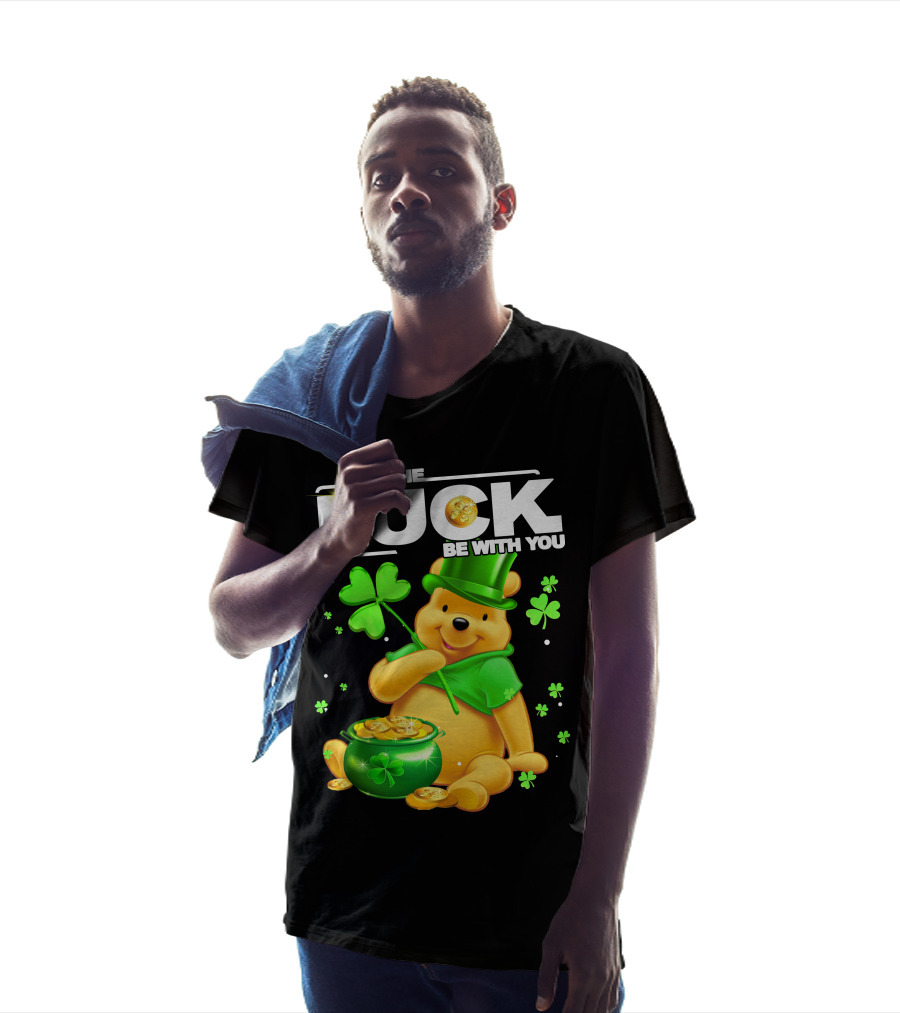 May The Luck Be With You Shamrock Pot Of Gold Bear T-Shirt