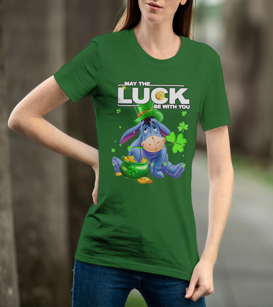 May The Luck Be With You Eeyore St Patrick's Day T-Shirt