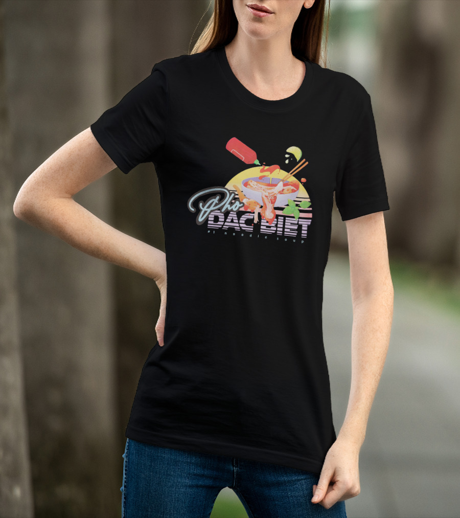 Pho Dac Biet Noodle Soup Bibisama Vibrant Bowl T-Shirt