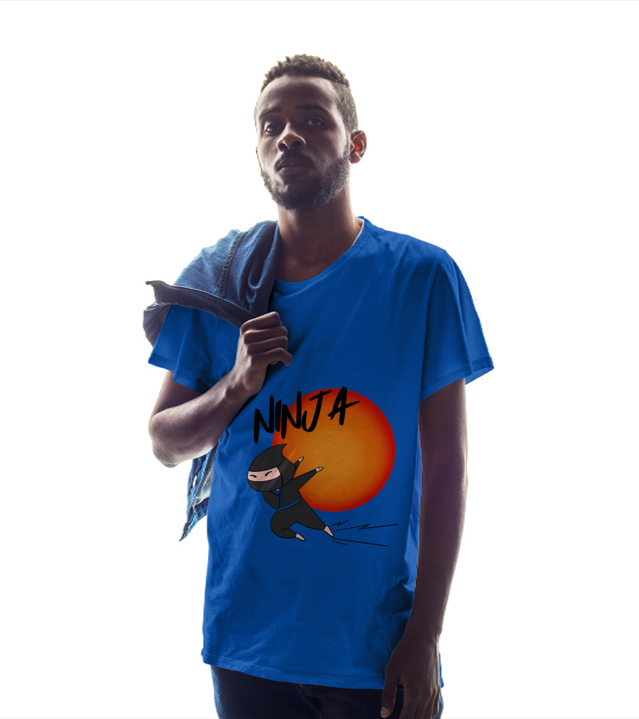 Ninja Anime Sunset Scene T-Shirt