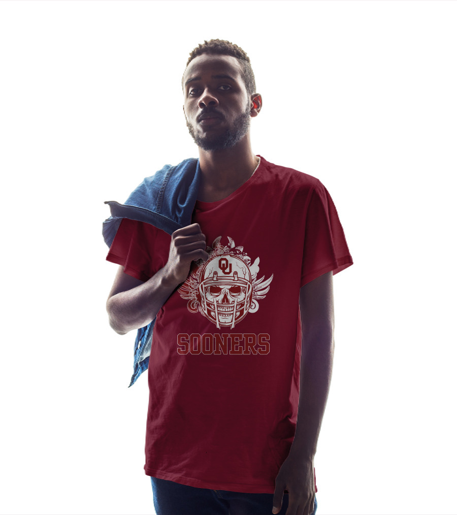Sooners Skull Helmet OU T-Shirt