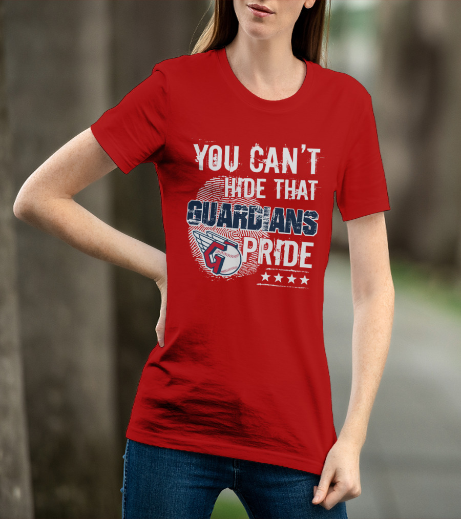 You Can't Hide That Guardians Pride With Winged Baseball And Fingerprint T-Shirt