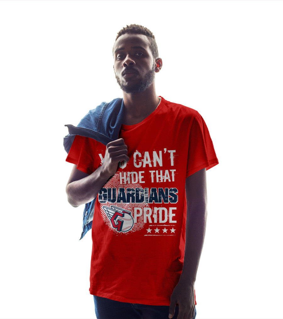You Can't Hide That Guardians Pride With Winged Baseball And Fingerprint T-Shirt
