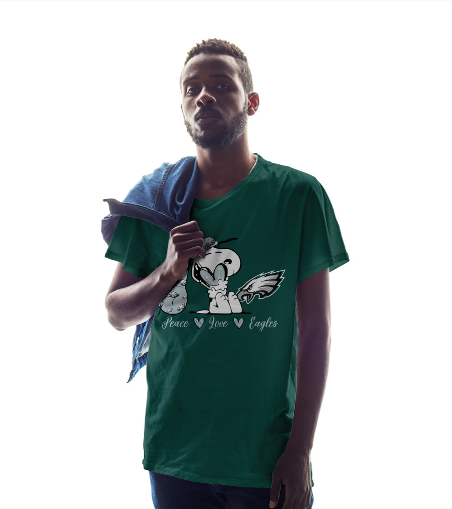 Peace Love Snoopy Philadelphia Eagles T-Shirt