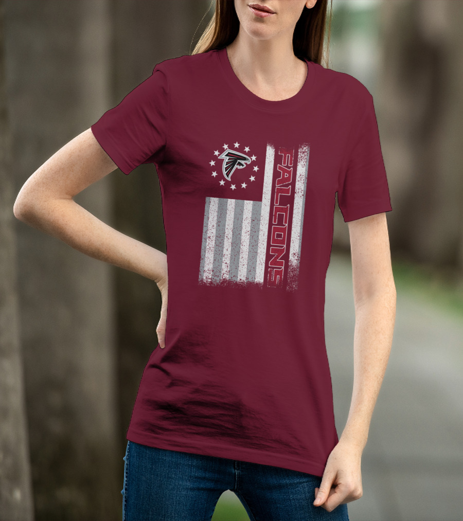 Atlanta Falcons American Flag Stars And Stripes T-Shirt