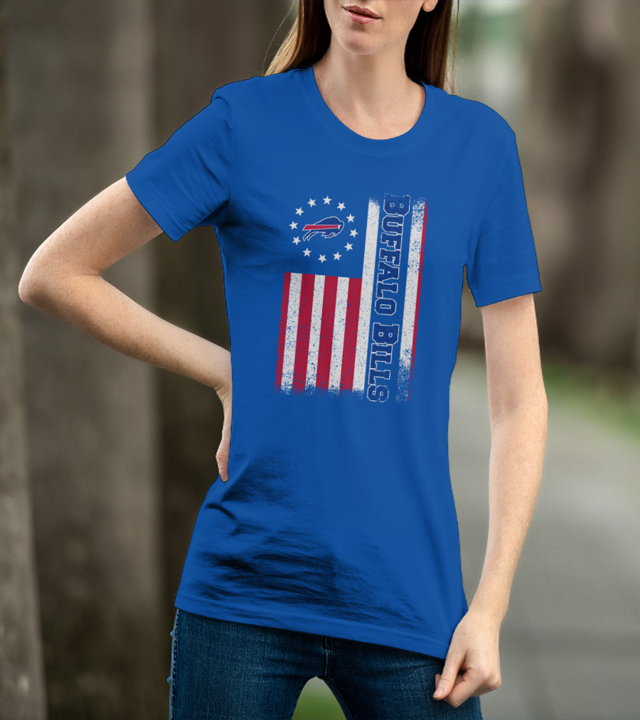 Buffalo Bills American Flag Stars And Stripes T-Shirt