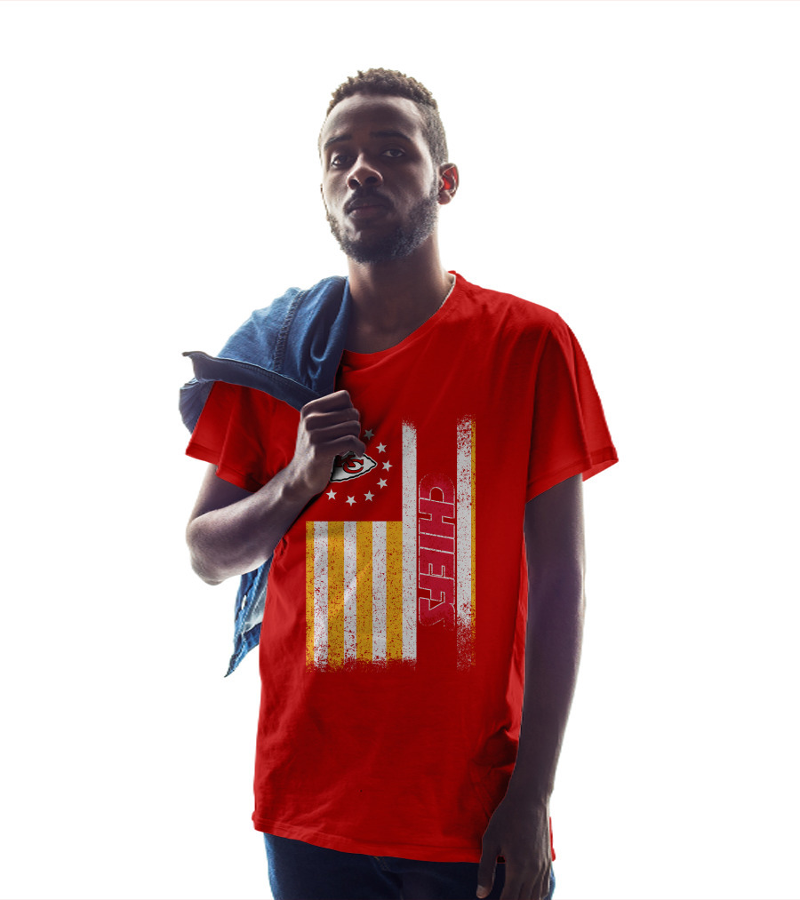 Kansas City Chiefs American Flag Stripes Stars T-Shirt