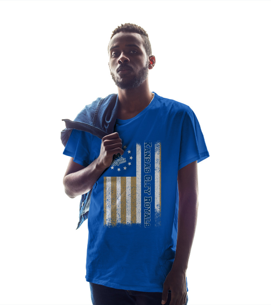Kansas City Royals American Flag Distressed T-Shirt
