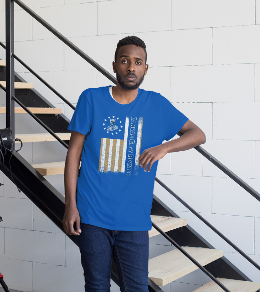 Kansas City Royals American Flag Distressed T-Shirt