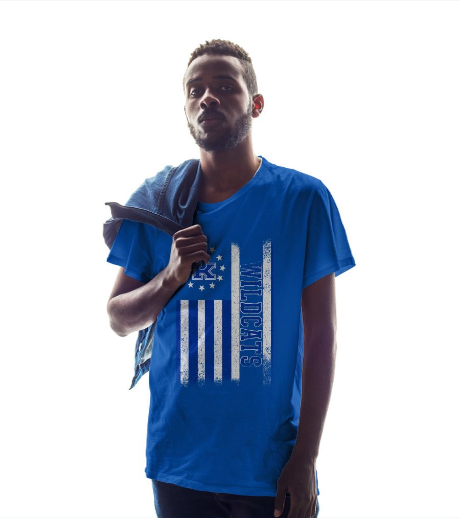 Kentucky Wildcats American Flag Uk Logo Wildcat Pride T-Shirt