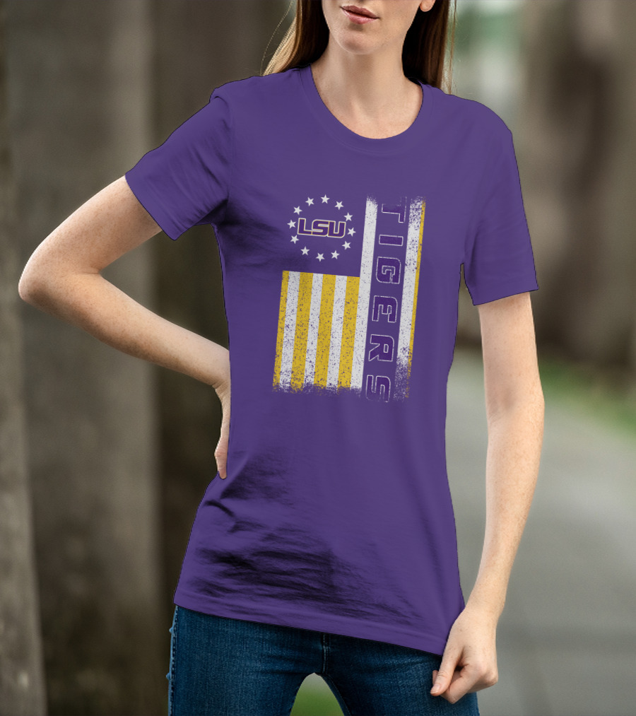 Lsu Tigers Stars And Stripes T-Shirt
