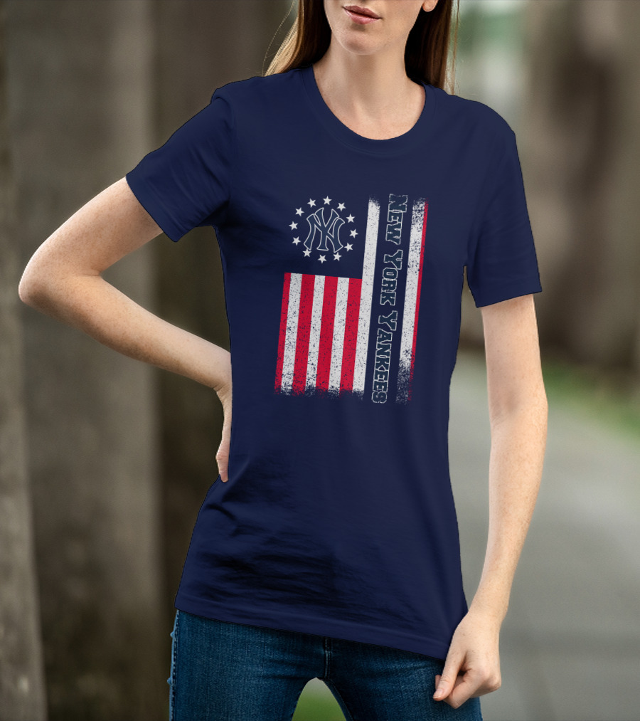 New York Yankees American Flag Stars And Stripes T-Shirt