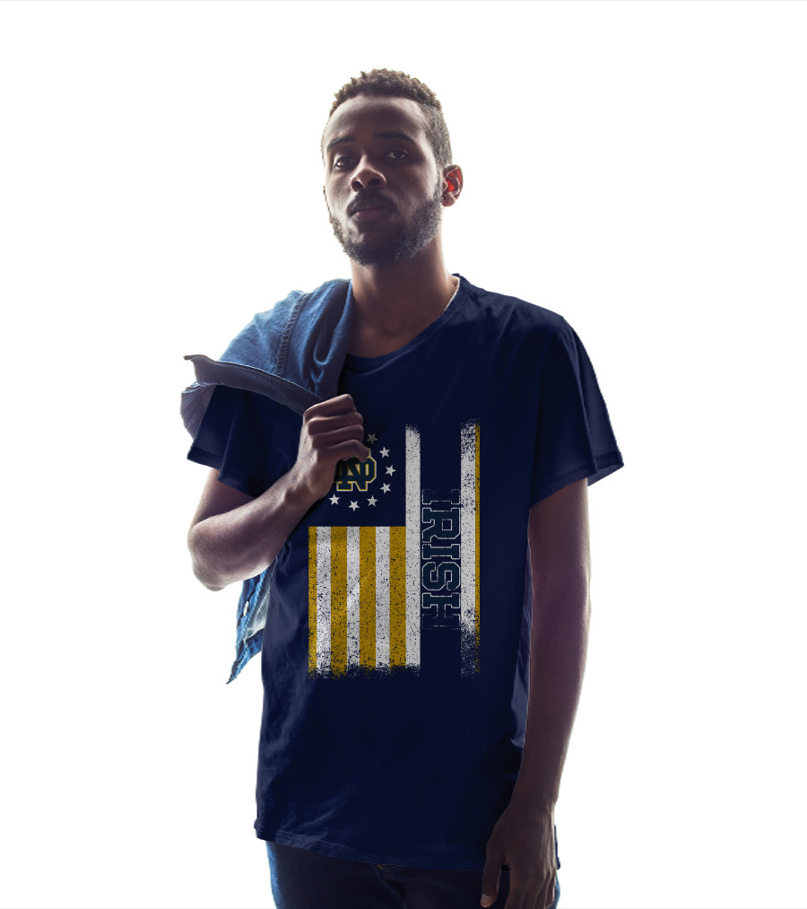 Notre Dame Fighting Irish American Flag Nd T-Shirt