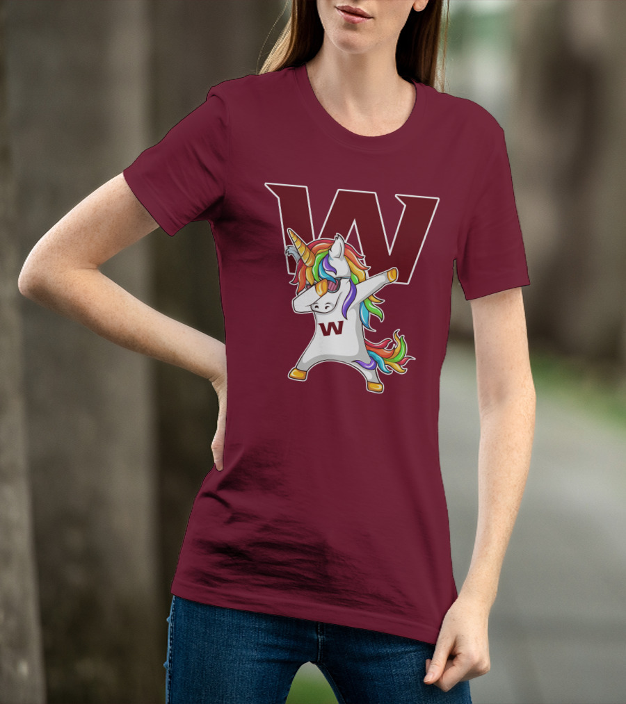 Washington Football Team Unicorn Dabbing W T-Shirt