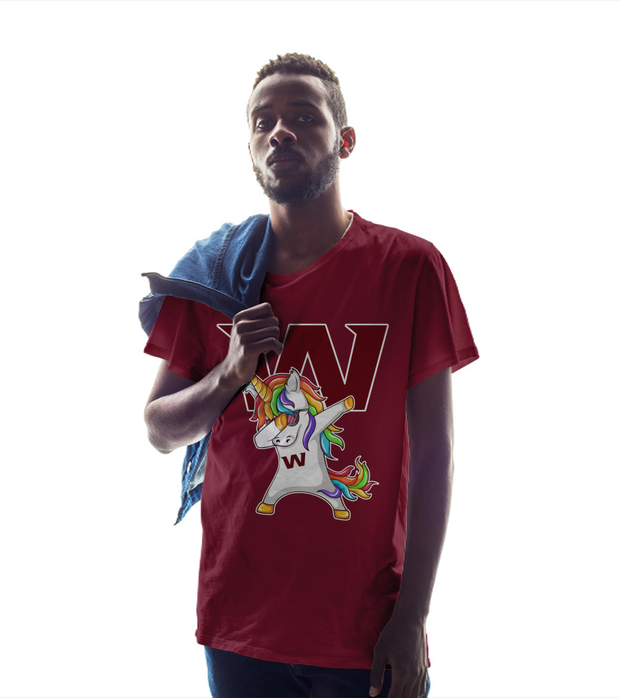 Washington Football Team Unicorn Dabbing W T-Shirt
