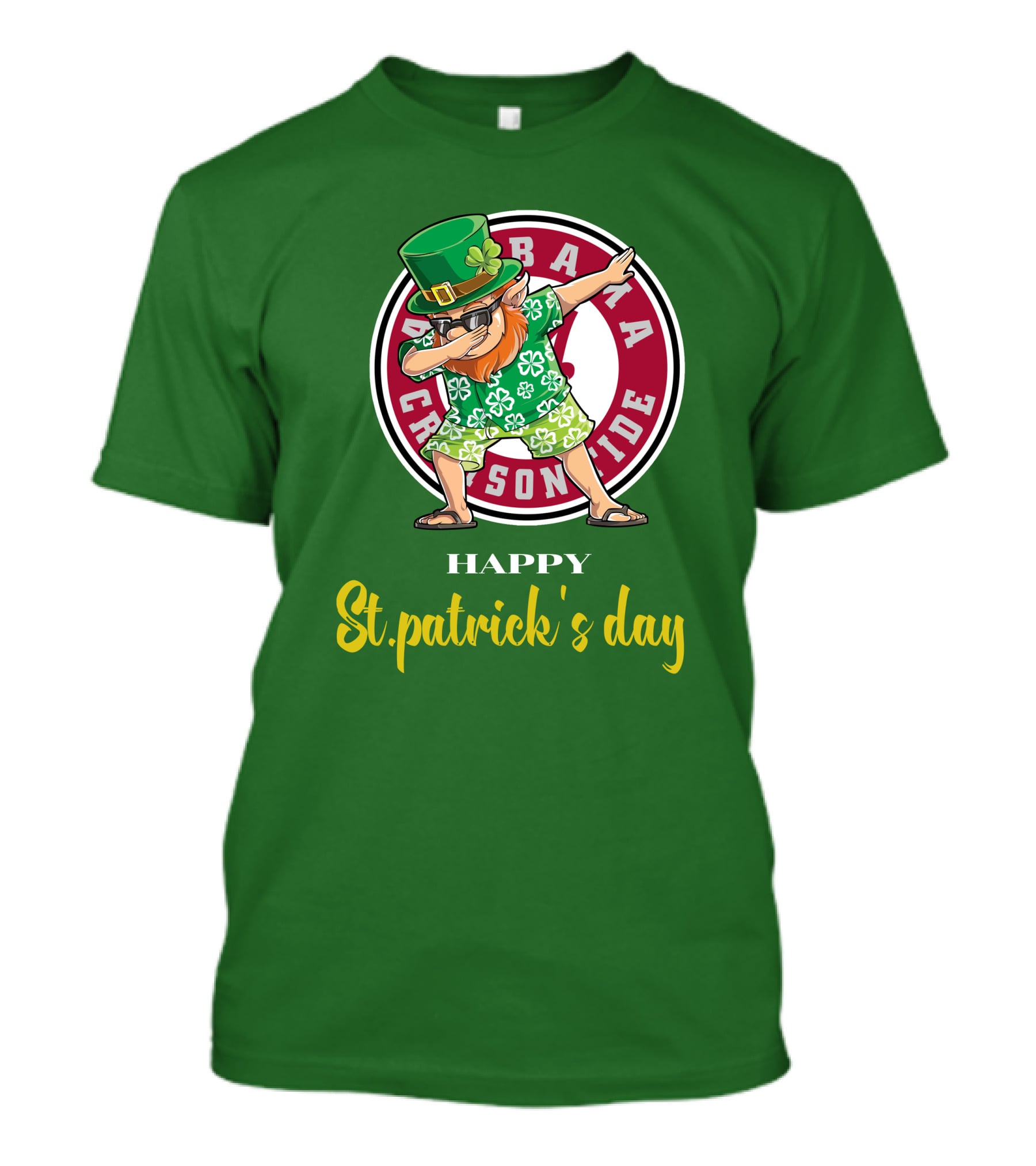 Alabama Crimson Tide Happy St Patrick's Day Dabbing Leprechaun T-Shirt