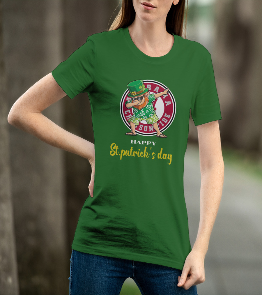 Alabama Crimson Tide St Patrick's Day Happy Dabbing Leprechaun T-Shirt