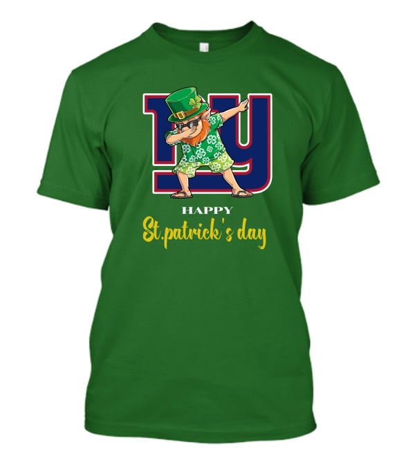 Happy St. Patrick's Day New York Giants Dabbing Leprechaun T-Shirt