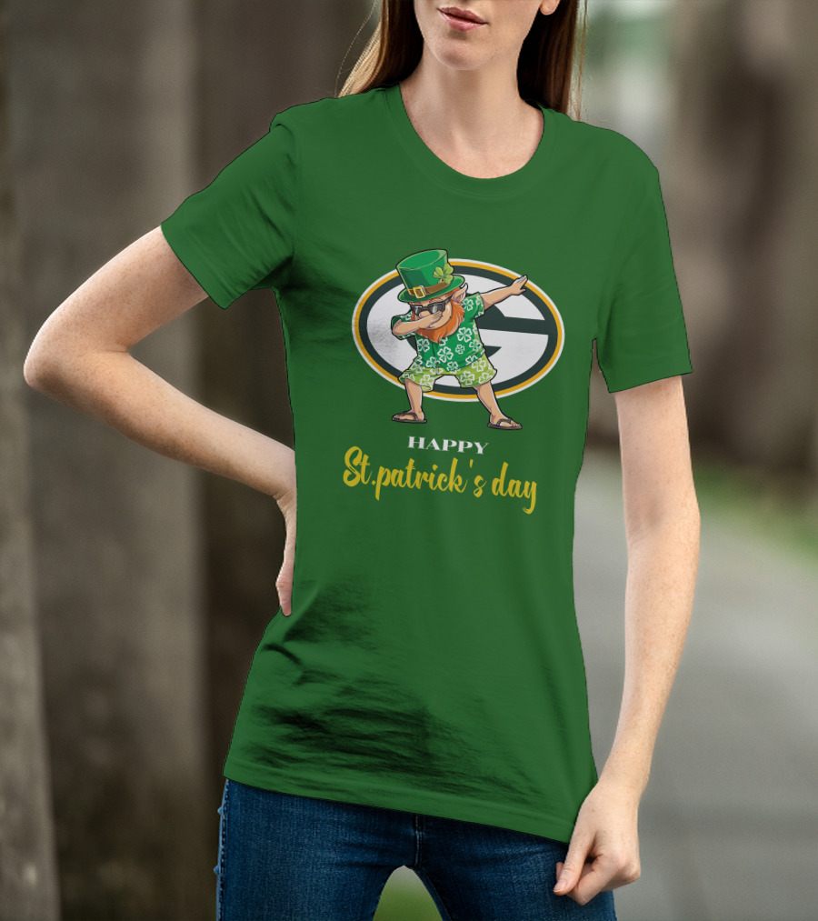 Green Bay Packers Happy St. Patrick's Day Dabbing Leprechaun T-Shirt